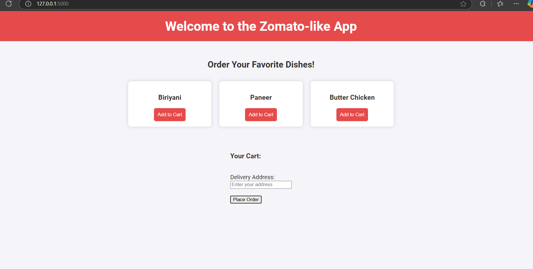 Food Delivery App Screenshot 2